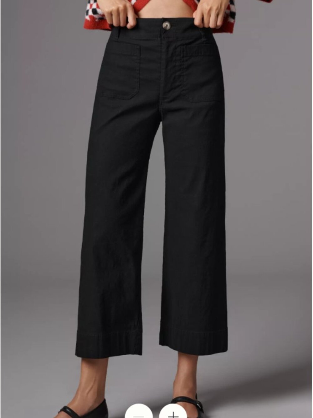 Maeve Anthropology The Collette Wide Leg Crop Ankle Pants 25